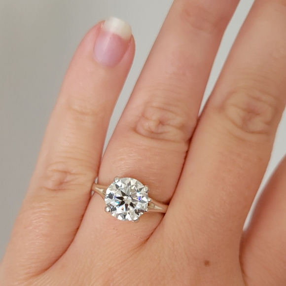 New 4ct Certified Moissanite Engagement Ring - Picture 6 of 13